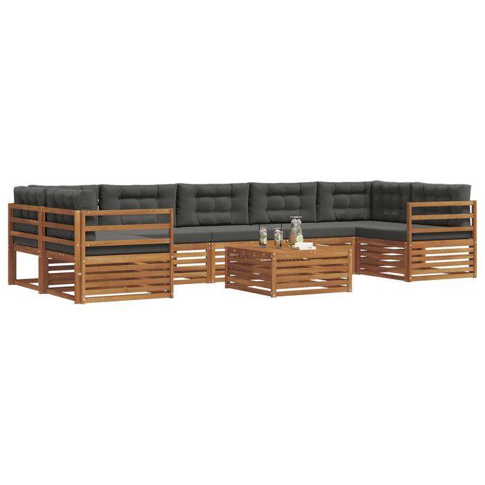 Set de canapele de exterior cu pernă 8 pcs Natural și Antracit WALTI