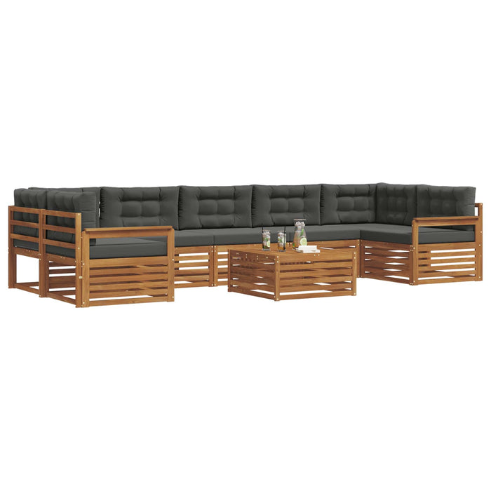 Set de canapele de exterior cu pernă 8 pcs Natural și Antracit WALTI