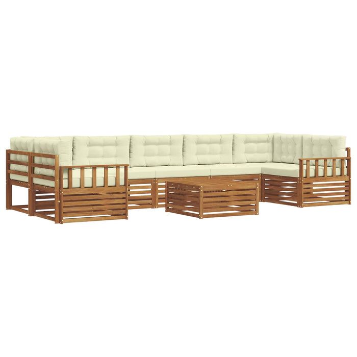 Set de canapele de exterior cu pernă 8 pcs Natural și Crem - WALTI WALTI