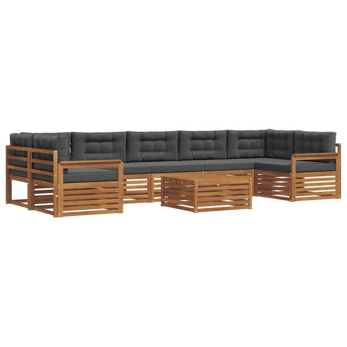 Set de canapele de exterior cu pernă 8 pcs Natural și Antracit WALTI