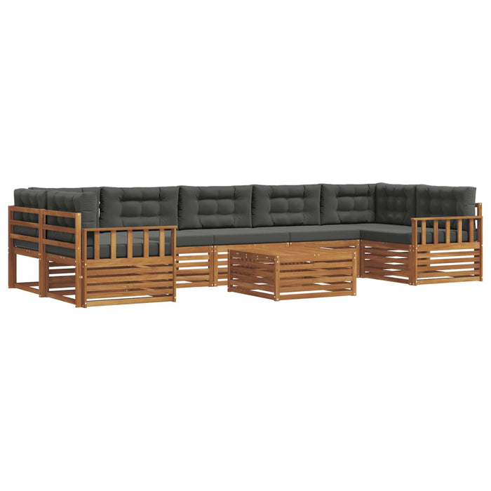Set de canapele de exterior cu pernă 8 pcs Natural și Antracit WALTI