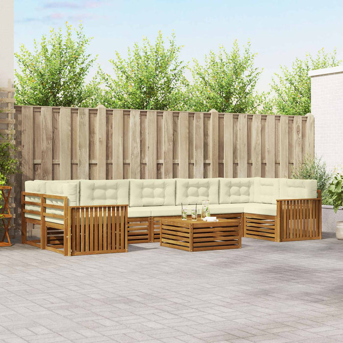 Set de canapele de exterior cu pernă 8 pcs Natural și Crem - WALTI WALTI