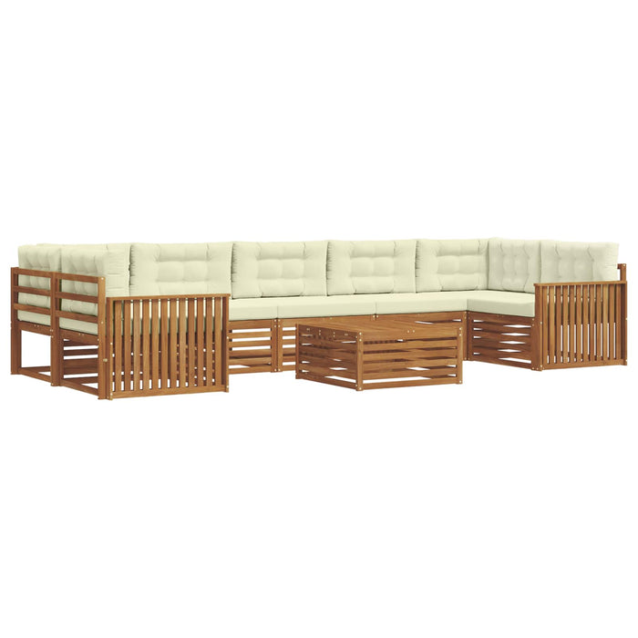 Set de canapele de exterior cu pernă 8 pcs Natural și Crem - WALTI WALTI