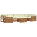 Set de canapele de exterior cu pernă 8 pcs Natural și Crem - WALTI WALTI