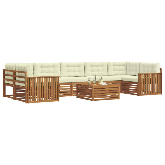 Set de canapele de exterior cu pernă 8 pcs Natural și Crem - WALTI WALTI