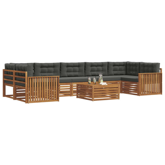 Set de canapele de exterior cu pernă 8 pcs Natural și Antracit WALTI