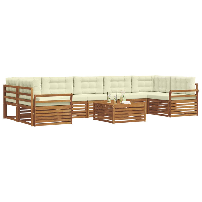 Set de canapele de exterior cu pernă 8 pcs Natural și Crem - WALTI WALTI