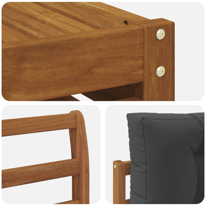 Set de canapele de exterior cu pernă 8 pcs Natural și Antracit WALTI