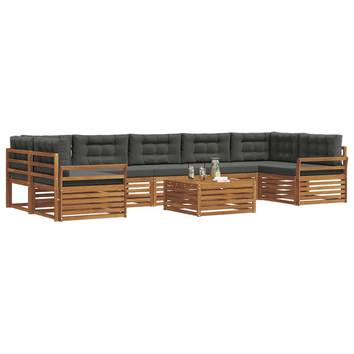 Set de canapele de exterior cu pernă 8 pcs Natural și Antracit WALTI