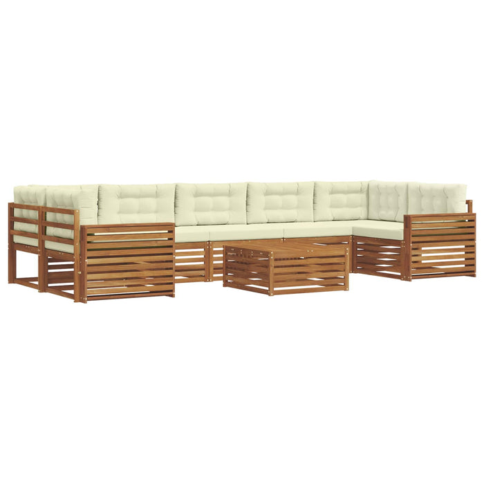 Set de canapele de exterior cu pernă 8 pcs Natural și Crem - WALTI WALTI