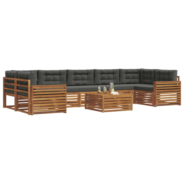 Set de canapele de exterior cu pernă 8 pcs Natural și Antracit WALTI
