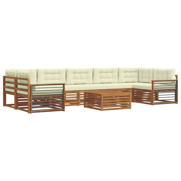 Set de canapele de exterior cu pernă 8 pcs Natural și Crem - WALTI WALTI