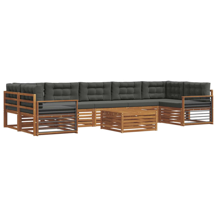 Set de canapele de exterior cu pernă 8 pcs Natural și Antracit WALTI