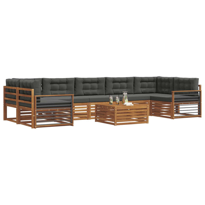 Set de canapele de exterior cu pernă 8 pcs Natural și Antracit WALTI