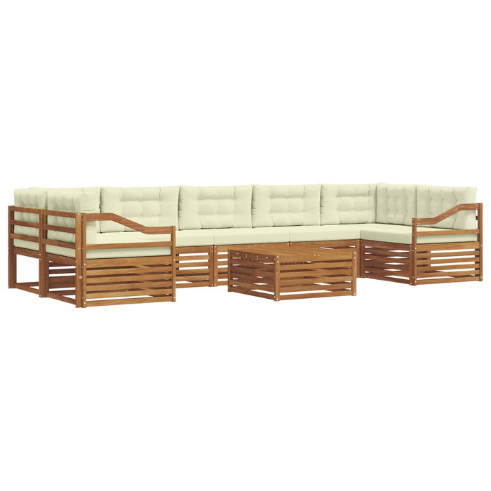Set de canapele de exterior cu pernă 8 pcs Natural și Crem - WALTI WALTI
