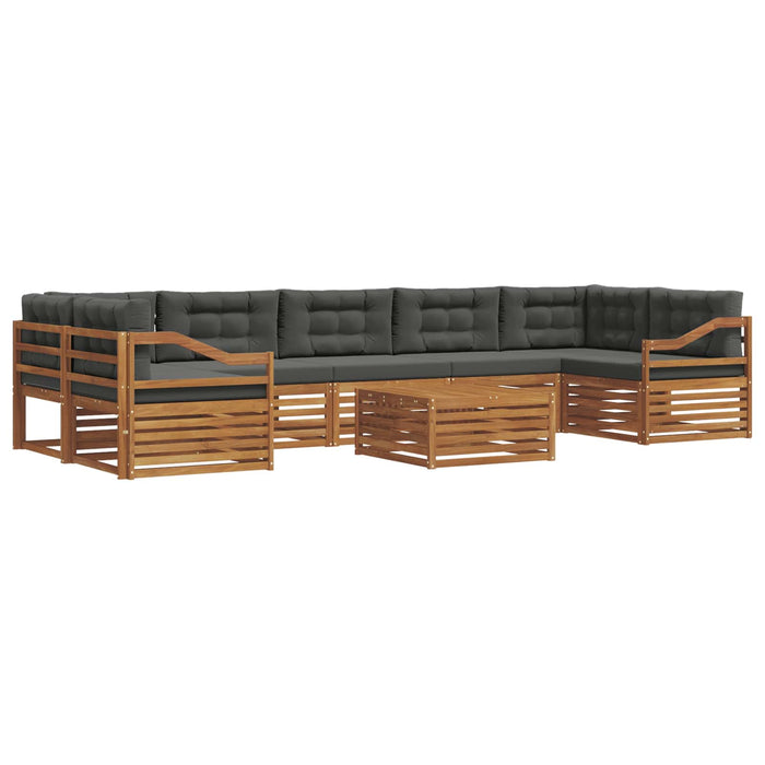 Set de canapele de exterior cu pernă 8 pcs Natural și Antracit WALTI
