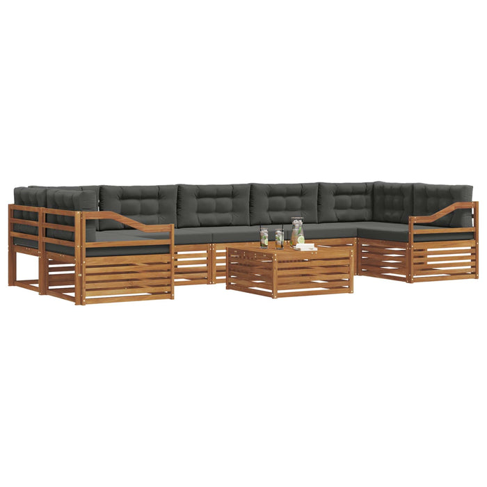 Set de canapele de exterior cu pernă 8 pcs Natural și Antracit WALTI
