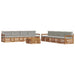 Set de canapele de exterior 9 pcs Gri natural și deschis - WALTI WALTI