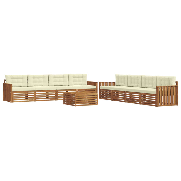 Set de canapele de exterior cu pernă 9 pcs Natural și Crem - WALTI WALTI