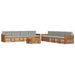 Set de canapele de exterior 9 pcs Gri natural și deschis - WALTI WALTI
