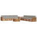 Set de canapele de exterior 9 pcs Gri natural și deschis - WALTI WALTI