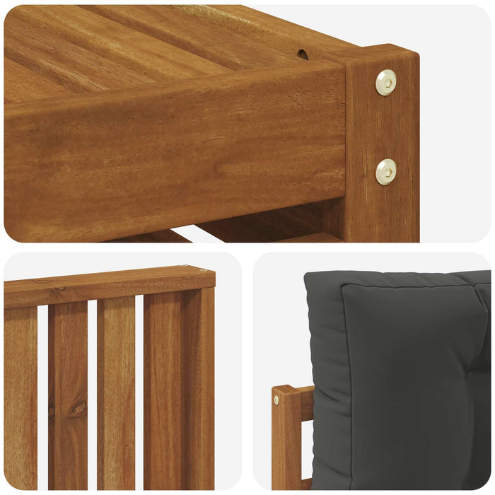 Set de canapele de exterior cu pernă 9 pcs Natural și Antracit WALTI
