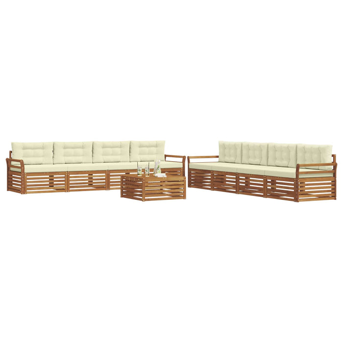 Set de canapele de exterior cu pernă 9 pcs Natural și Crem - WALTI WALTI