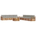 Set de canapele de exterior 9 pcs Gri natural și deschis - WALTI WALTI