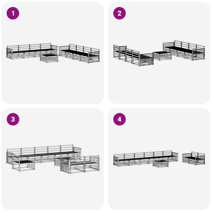 Set de canapele de exterior 9 pcs natural - WALTI WALTI