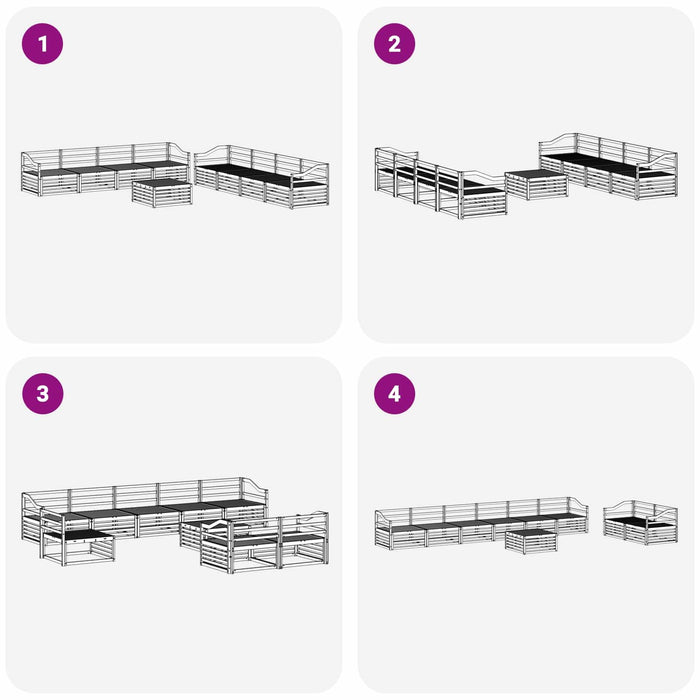 Set de canapele de exterior 9 pcs natural - WALTI WALTI