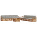 Set de canapele de exterior 9 pcs Gri natural și deschis - WALTI WALTI