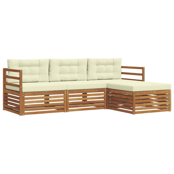 Set de canapele de exterior cu pernă Natural și Crem WALTI