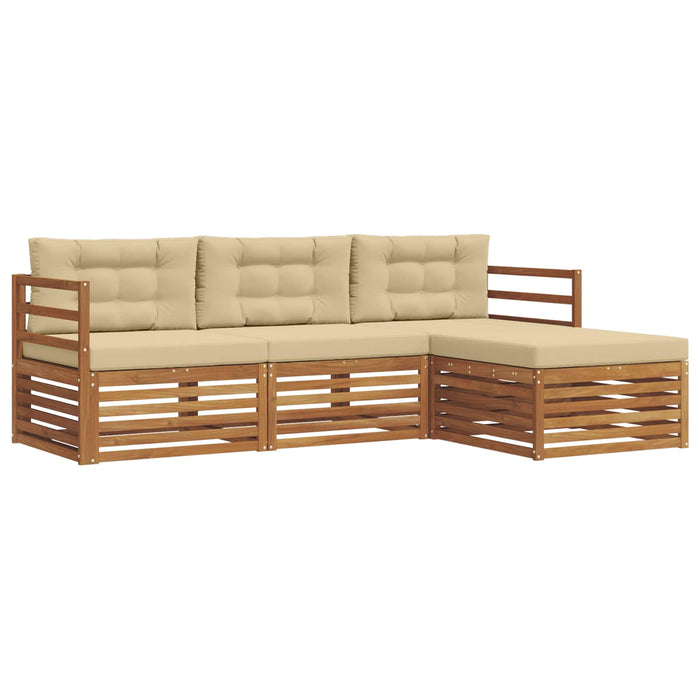 Set de canapele de exterior cu pernă Natural și Bej WALTI