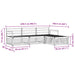 Set de canapele de exterior natural 249,5 x 162,5 x 73 cm - WALTI WALTI
