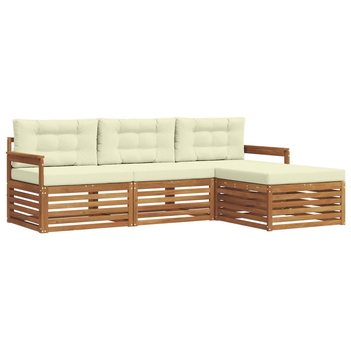 Set de canapele de exterior cu pernă Natural și Crem WALTI