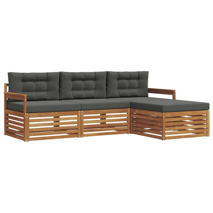 Set de canapele de exterior cu pernă Natural și Antracit WALTI