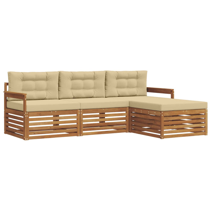 Set de canapele de exterior cu pernă Natural și Bej WALTI