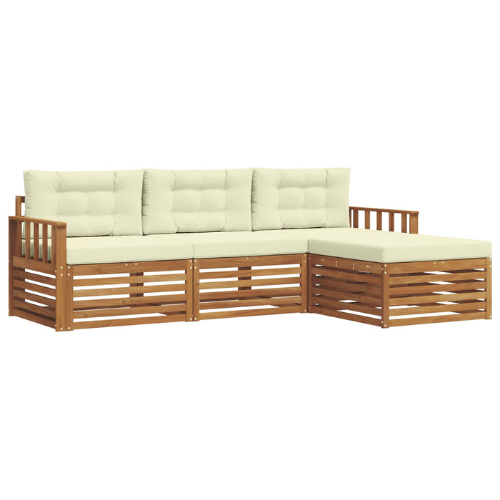 Set de canapele de exterior cu pernă Natural și Crem WALTI