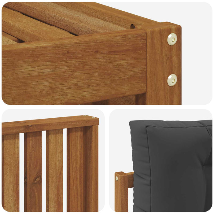 Set de canapele de exterior cu pernă Natural și Antracit WALTI