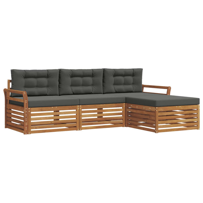 Set de canapele de exterior cu pernă Natural și Antracit WALTI