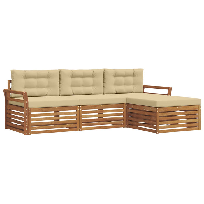 Set de canapele de exterior Natural și Bej 254 x 162,5 x 73 cm WALTI