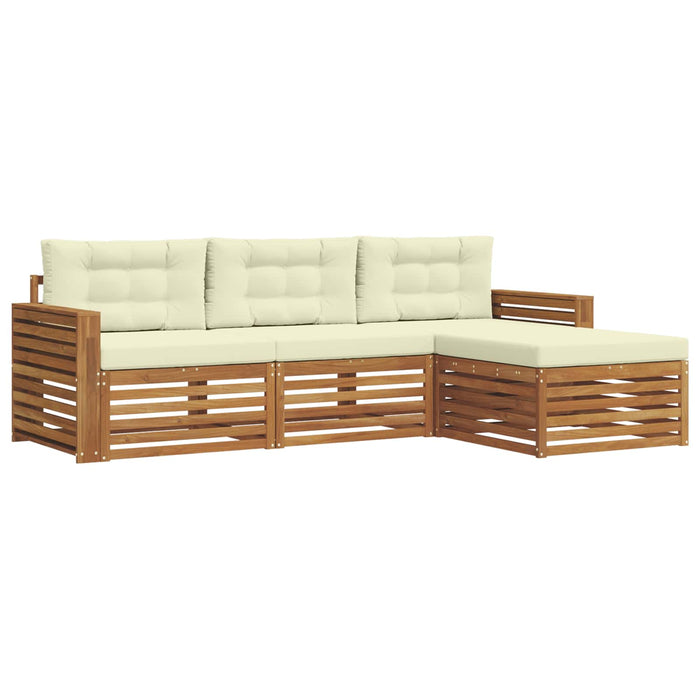 Set de canapele de exterior cu pernă Natural și Crem WALTI