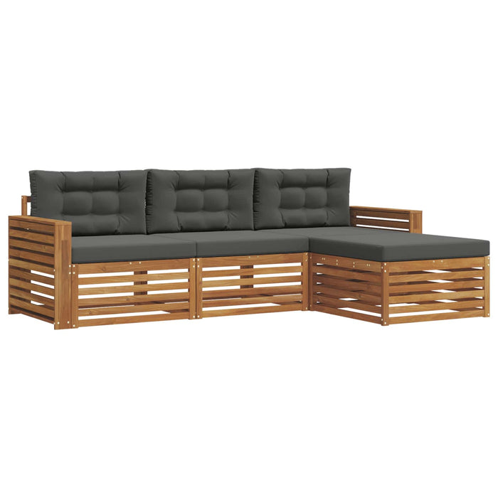 Set de canapele de exterior cu pernă Natural și Antracit WALTI