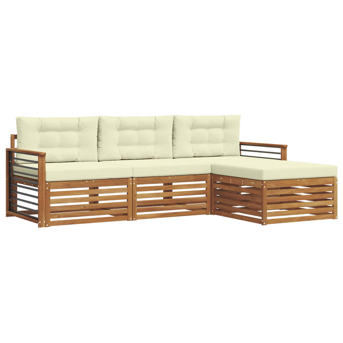Set de canapele de exterior cu pernă Natural și Crem WALTI