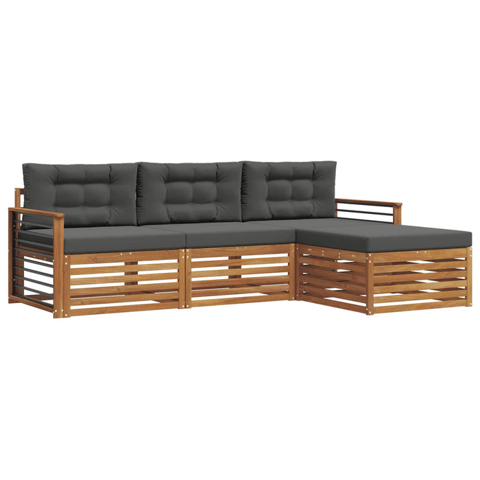 Set de canapele de exterior cu pernă Natural și Antracit WALTI