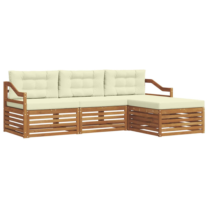 Set de canapele de exterior cu pernă Natural și Crem WALTI