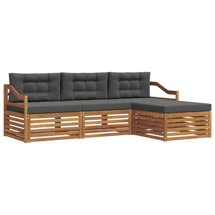 Set de canapele de exterior cu pernă Natural și Antracit WALTI