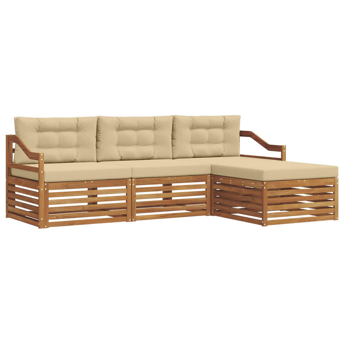 Set de canapele de exterior cu pernă Natural și Bej WALTI
