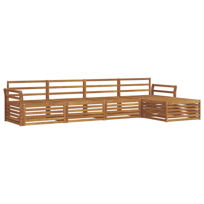 Set de canapele de exterior 5 pcs natural Lemn Solid de Acacia WALTI