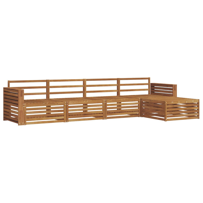 Set de canapele de exterior 5 pcs natural Lemn Solid de Acacia WALTI
